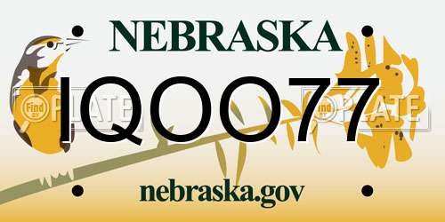 IQOO77 Nebraska License Plate