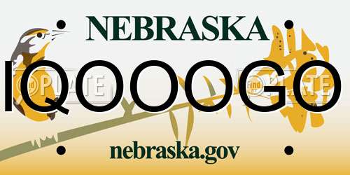IQOOOGO Nebraska License Plate