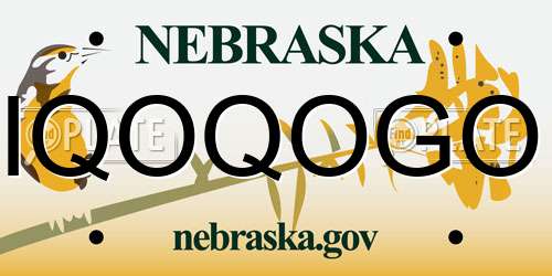 IQOQOGO Nebraska License Plate