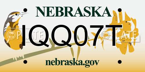 IQQ07T Nebraska License Plate