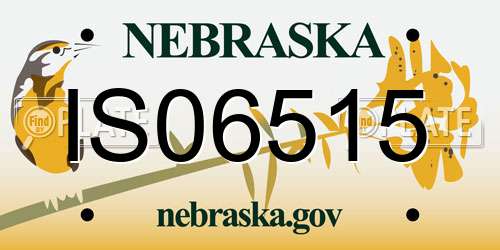 IS06515 Nebraska License Plate