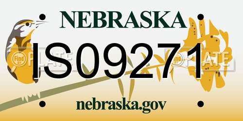 IS09271 Nebraska License Plate