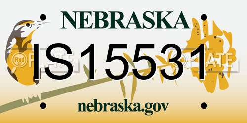 IS15531 Nebraska License Plate