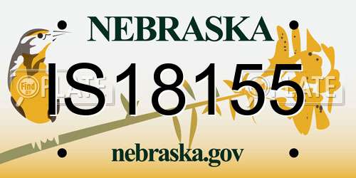 IS18155 Nebraska License Plate