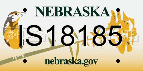 IS18185 Nebraska License Plate