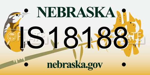 IS18188 Nebraska License Plate