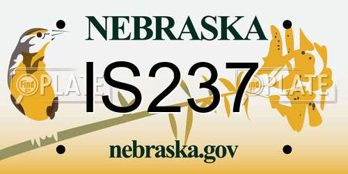IS237 Nebraska License Plate