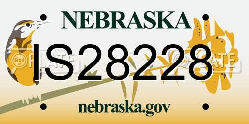 IS28228 Nebraska License Plate