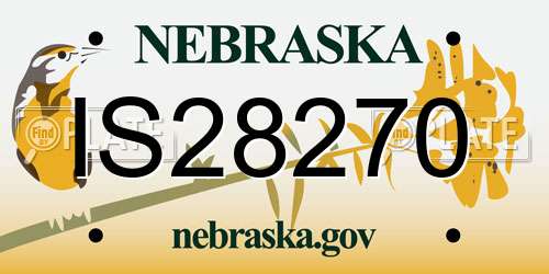 IS28270 Nebraska License Plate