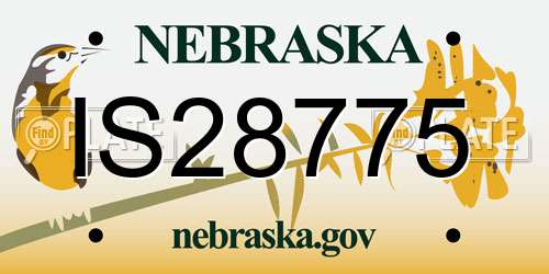 IS28775 Nebraska License Plate
