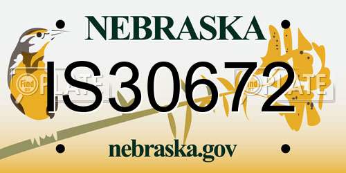 IS30672 Nebraska License Plate