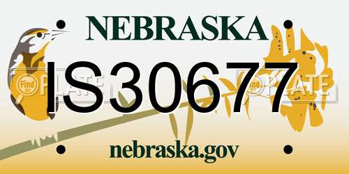 IS30677 Nebraska License Plate