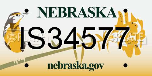 IS34577 Nebraska License Plate