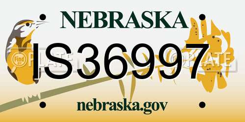 IS36997 Nebraska License Plate