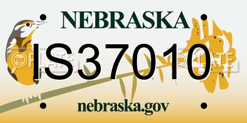 IS37010 Nebraska License Plate
