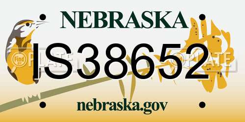 IS38652 Nebraska License Plate