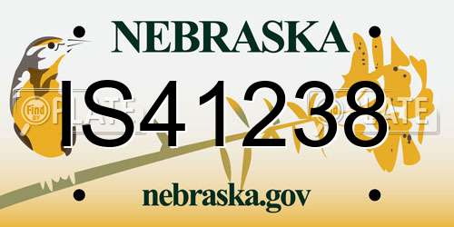 IS41238 Nebraska License Plate