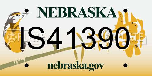 IS41390 Nebraska License Plate