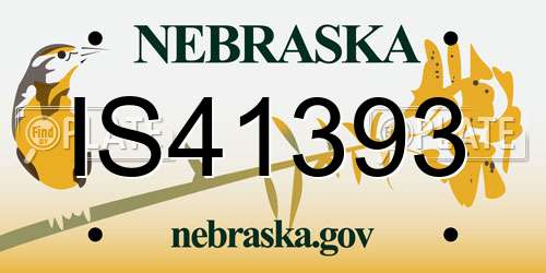 IS41393 Nebraska License Plate
