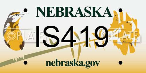 IS419 Nebraska License Plate