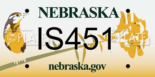 IS451 Nebraska License Plate