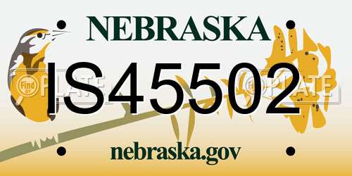 IS45502 Nebraska License Plate
