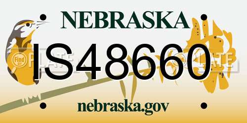 IS48660 Nebraska License Plate