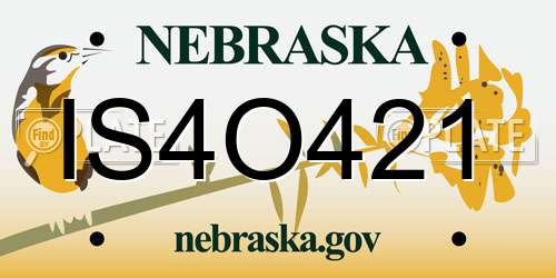 IS4O421 Nebraska License Plate