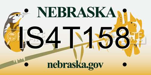 IS4T158 Nebraska License Plate