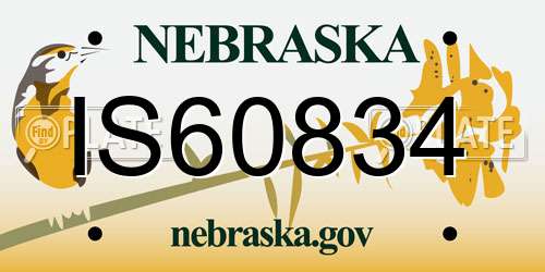 IS60834 Nebraska License Plate