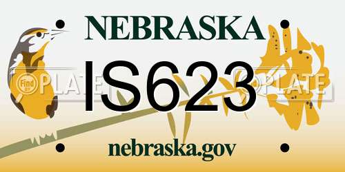 IS623 Nebraska License Plate