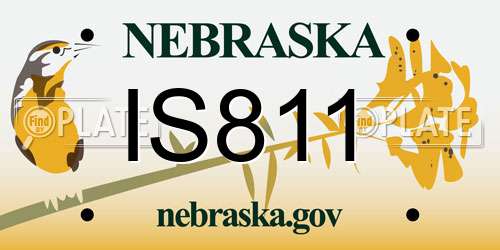IS811 Nebraska License Plate