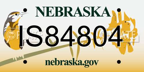 IS84804 Nebraska License Plate