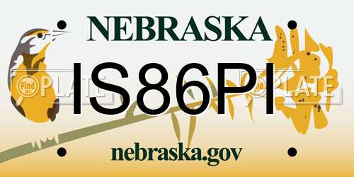 IS86PI Nebraska License Plate