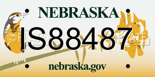 IS88487 Nebraska License Plate
