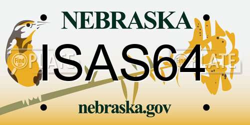 ISAS64 Nebraska License Plate