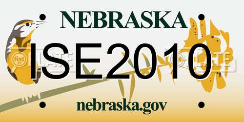 ISE2010 Nebraska License Plate