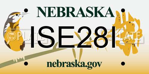 ISE28I Nebraska License Plate