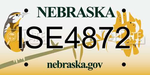 ISE4872 Nebraska License Plate