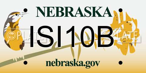 ISI10B Nebraska License Plate