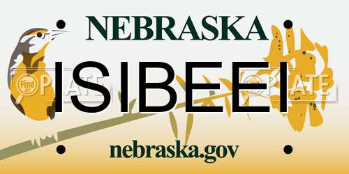 ISIBEEI Nebraska License Plate