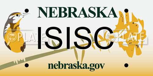 ISISC Nebraska License Plate