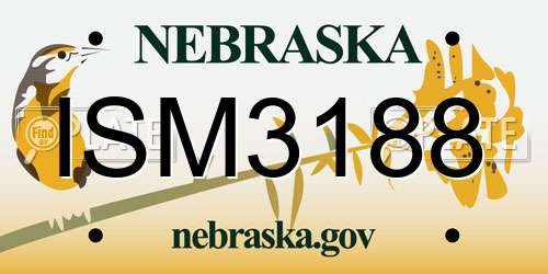 ISM3188 Nebraska License Plate