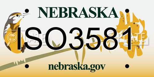 ISO3581 Nebraska License Plate