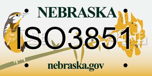 ISO3851 Nebraska License Plate
