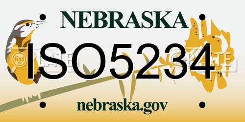 ISO5234 Nebraska License Plate