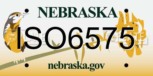 ISO6575 Nebraska License Plate