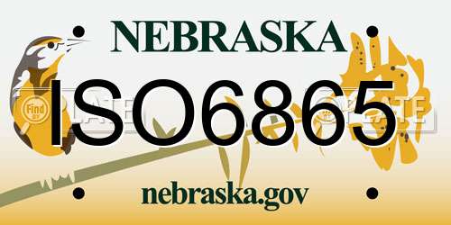 ISO6865 Nebraska License Plate