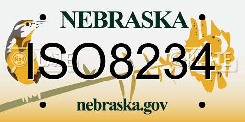 ISO8234 Nebraska License Plate