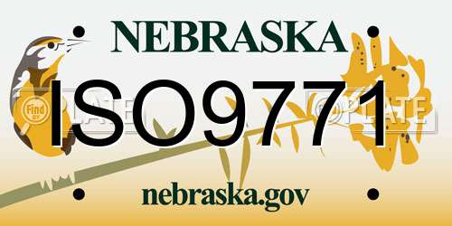 ISO9771 Nebraska License Plate